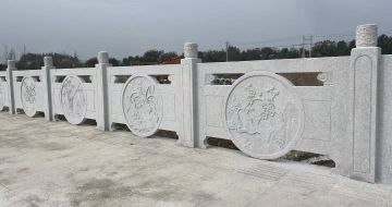 昌都芝麻白河道栏杆 石材栏杆
