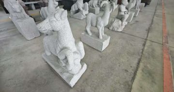 昌都芝麻白雕刻 十二生肖 异形雕刻