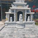 昌都芝麻白中国黑石材套墓 花岗岩墓碑