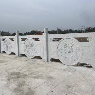 昌都芝麻白河道栏杆 石材栏杆